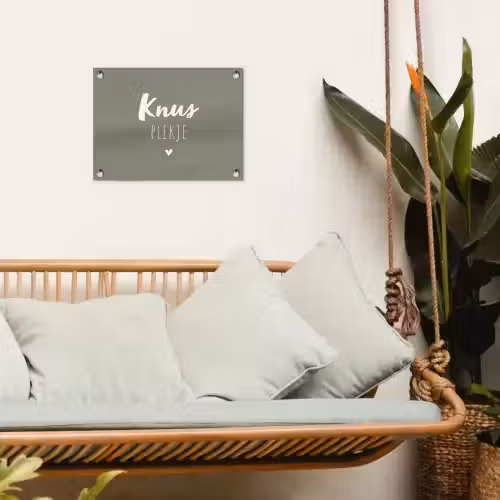 Spreuken - Knus plekje - Tekst - Zomer tuinposter los doek klein -sfeer7