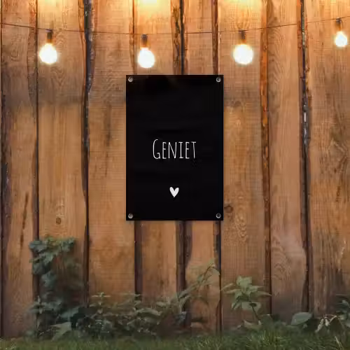 Spreuken - Geniet - Quotes tuinposter los doek klein -sfeer1