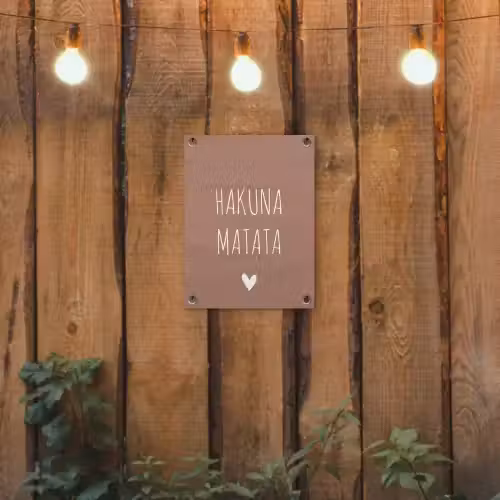Spreuken - Hakuna matata - Quotes tuinposter los doek klein -sfeer1