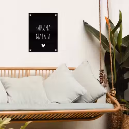 Spreuken - Hakuna matata - Quotes tuinposter los doek klein -sfeer7
