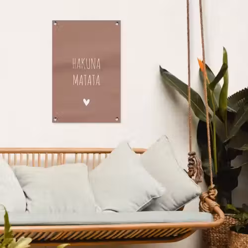 Spreuken - Hakuna matata - Quotes tuinposter los doek klein -sfeer7