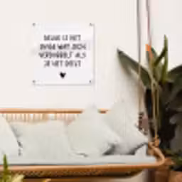 Spreuken - Geluk is het enige wat zich verdubbelt - Quotes tuinposter los doek klein -sfeer7