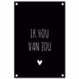Spreuken - Ik hou van jou - Quotes tuinposter los doek klein -3d