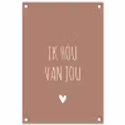 Spreuken - Ik hou van jou - Quotes tuinposter los doek klein -3d