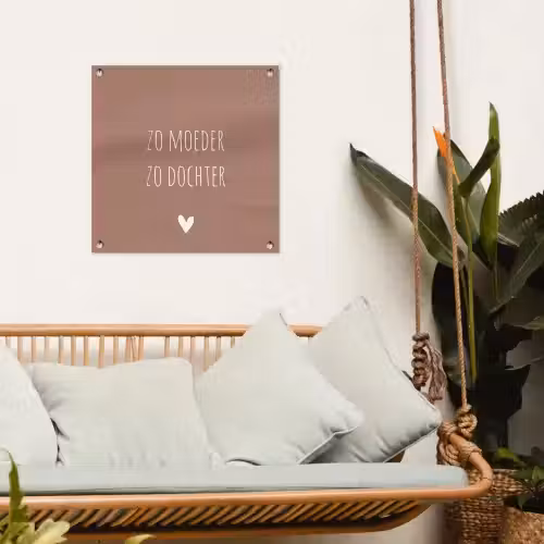 Spreuken - Zo moeder zo dochter - Mama - Dochter - Quotes tuinposter los doek klein -sfeer7
