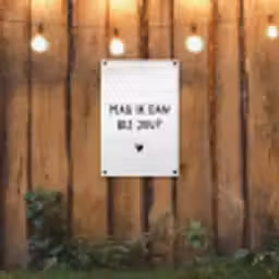 Spreuken - Mag ik dan bij jou - Quotes - Claudia de Breij tuinposter los doek klein -sfeer1