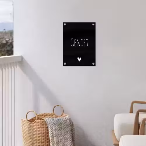 Spreuken - Quotes - Geniet tuinposter los doek klein -sfeer8