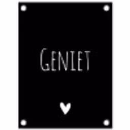 Spreuken - Quotes - Geniet tuinposter los doek klein -3d