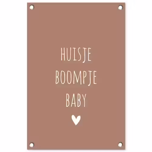 Spreuken - Quotes - Huisje boompje baby tuinposter los doek klein -3d