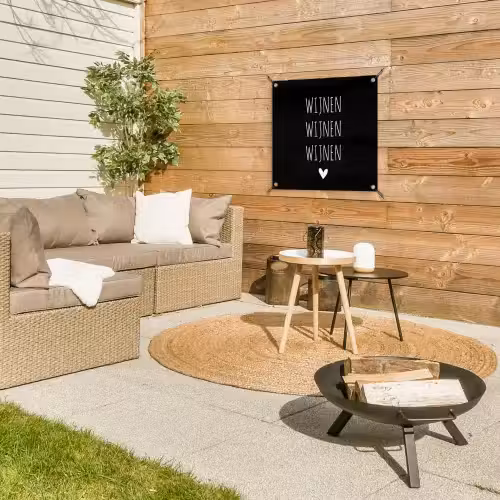 Spreuken - Quotes - Wijnen wijnen wijnen tuinposter los doek klein -sfeer4