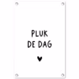 Spreuken - Pluk de dag - Quotes - Carpe diem tuinposter los doek klein -3d