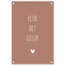 Spreuken - Pluk het geluk - Quotes tuinposter los doek klein -3d