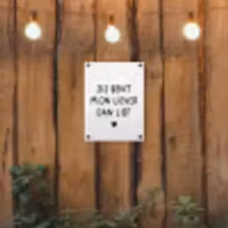Spreuken - Jij bent mijn liever dan lief - Quotes tuinposter los doek klein -sfeer1