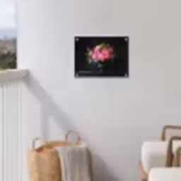 Quote - Bloemen - Vaas - Neon tuinposter los doek klein -sfeer8