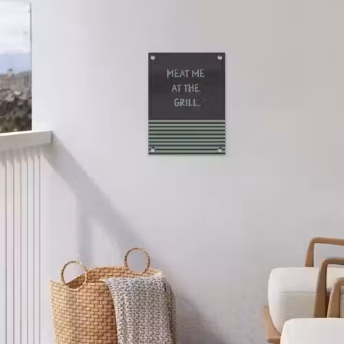 Quote - Groen - Grill - Zomer tuinposter los doek klein -sfeer8