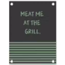 Quote - Groen - Grill - Zomer tuinposter los doek klein -3d