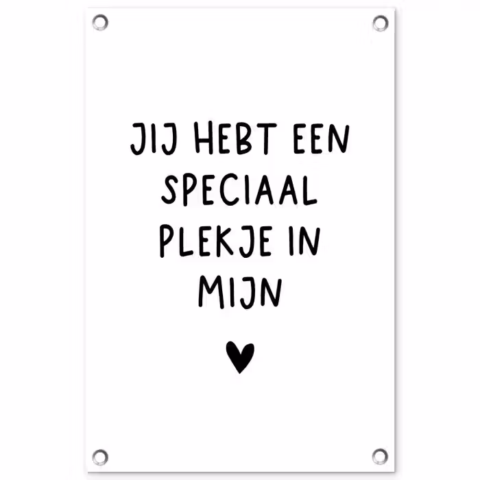 Quotes - Een speciaal plekje in mijn hart - Spreuken tuinposter los doek klein -3d