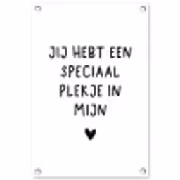 Quotes - Een speciaal plekje in mijn hart - Spreuken tuinposter los doek klein -3d