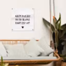 Quotes - Adem kusjes in en blaas hartjes uit - Spreuken tuinposter los doek klein -sfeer7