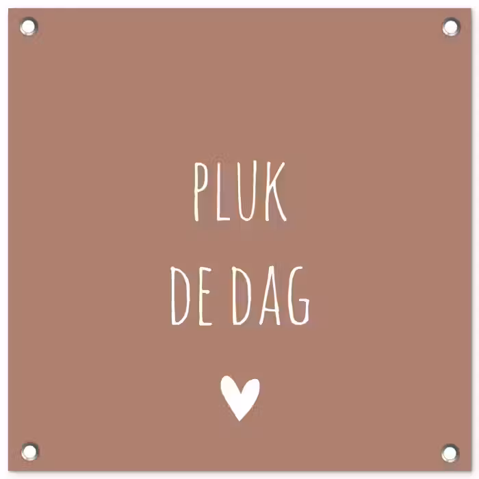 Quotes - Carpe diem - Pluk de dag - Spreuken tuinposter los doek klein -3d