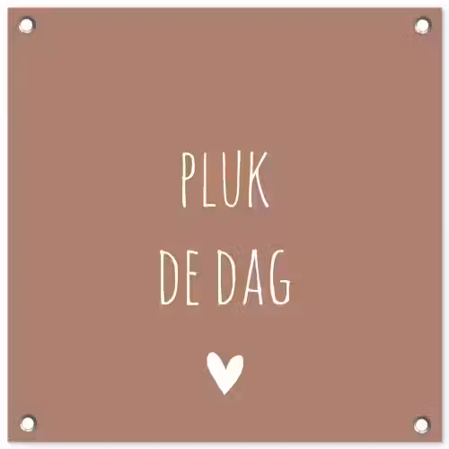 Quotes - Carpe diem - Pluk de dag - Spreuken tuinposter los doek klein -3d