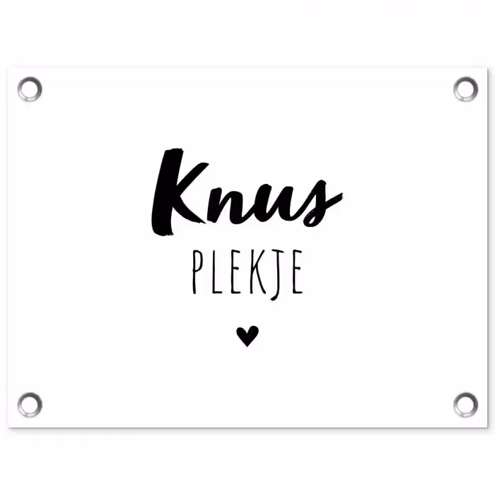 Quotes - Knus plekje - Tuin - Tekst tuinposter los doek klein -3d