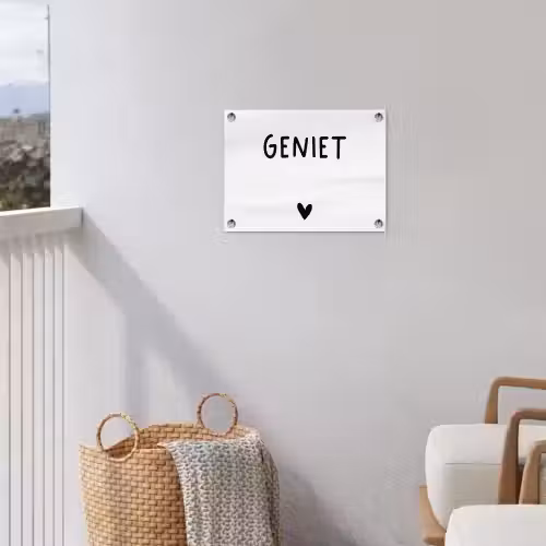 Quotes - Geniet - Spreuken tuinposter los doek klein -sfeer8