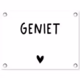 Quotes - Geniet - Spreuken tuinposter los doek klein -3d