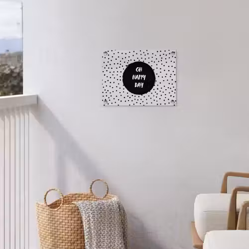 Quotes - Gelukkig - Tekst - Oh happy day tuinposter los doek klein -sfeer8