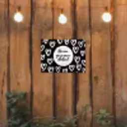 Quotes - Hé zon, ga je mee stralen? - Tekst - Zon - Zomer tuinposter los doek klein -sfeer1