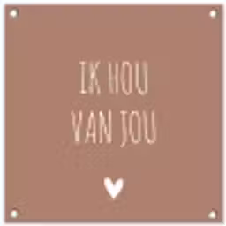 Quotes - Ik hou van jou - Spreuken tuinposter los doek klein -3d