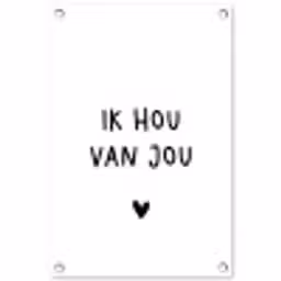 Quotes - Ik hou van jou - Spreuken tuinposter los doek klein -3d
