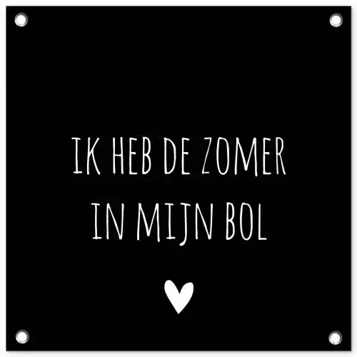 Quotes - Ik heb de zomer in mijn bol - André Hazes - Spreuken tuinposter los doek klein -3d