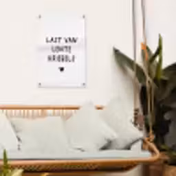 Quotes - Last van lentekriebels - Spreuken tuinposter los doek klein -sfeer7