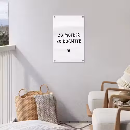 Quotes - Zo moeder zo dochter - Mama - Dochter - Spreuken tuinposter los doek klein -sfeer8