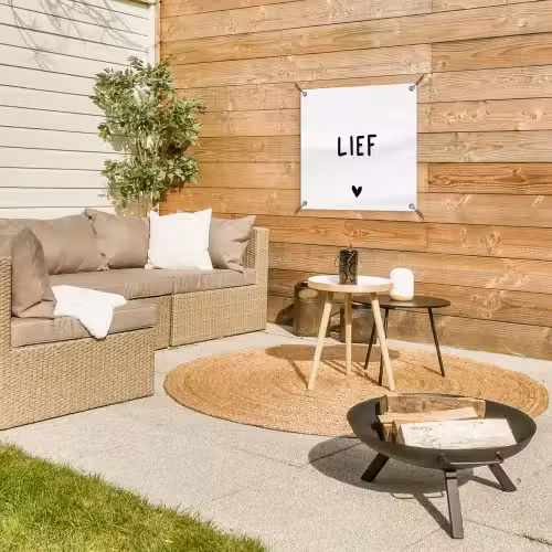 Quotes - Lief - Spreuken tuinposter los doek klein -sfeer4