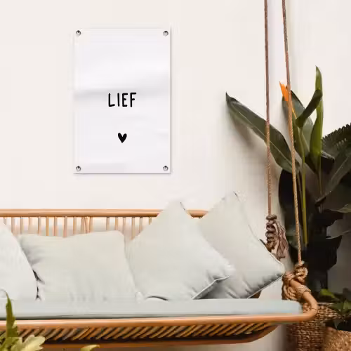 Quotes - Lief - Spreuken tuinposter los doek klein -sfeer7