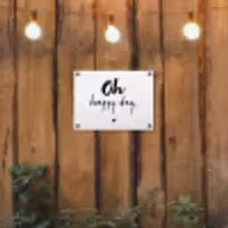 Quotes - Oh happy day - Spreuken - Geluk tuinposter los doek klein -sfeer1