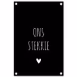 Quotes - Ons stekkie - Spreuken tuinposter los doek klein -3d