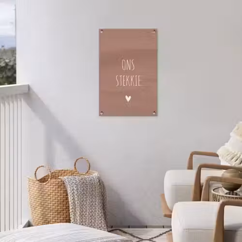 Quotes - Ons stekkie - Spreuken tuinposter los doek klein -sfeer8