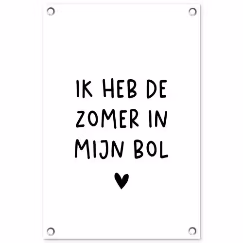 Quotes - Spreuken - André Hazes - Ik heb de zomer in mijn bol tuinposter los doek klein -3d