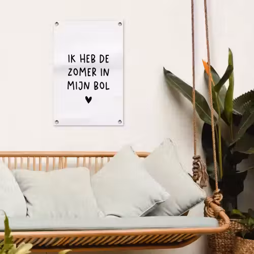 Quotes - Spreuken - André Hazes - Ik heb de zomer in mijn bol tuinposter los doek klein -sfeer7