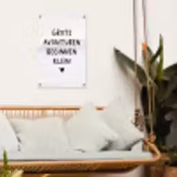 Quotes - Spreuken - Grote avonturen beginnen klein tuinposter los doek klein -sfeer7