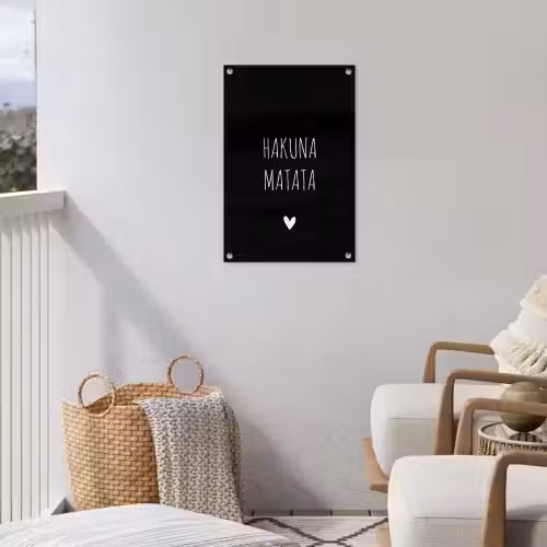 Quotes - Spreuken - Hakuna matata tuinposter los doek klein -sfeer8