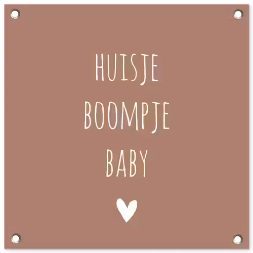 Quotes - Spreuken - Huisje boompje beestje tuinposter los doek klein -3d