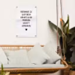 Quotes - Herinner je gisteren droom over morgen geniet vandaag - Spreuken tuinposter los doek klein -sfeer7