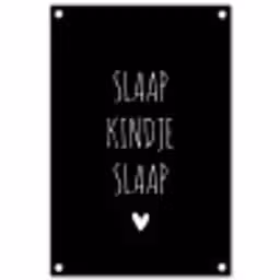 Quotes - Slaap kindje slaap - Spreuken tuinposter los doek klein -3d