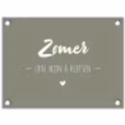 Quotes - Zomer, zon, wijn & kletsen - Tekst - Zomer tuinposter los doek klein -3d