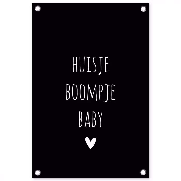 Quotes - Huisje boompje baby - Spreuken tuinposter los doek klein -3d