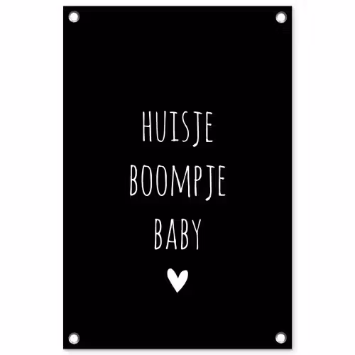 Quotes - Huisje boompje baby - Spreuken tuinposter los doek klein -3d